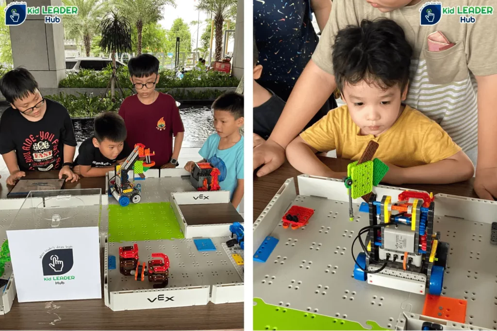 trải nghiệm điều khiển robot cùng Kid Leader Hub