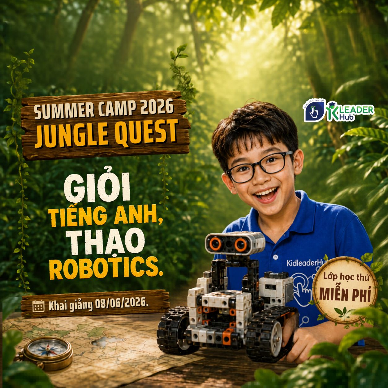 Trại hè công nghệ và tiếng anh tại Kid Leader Hub